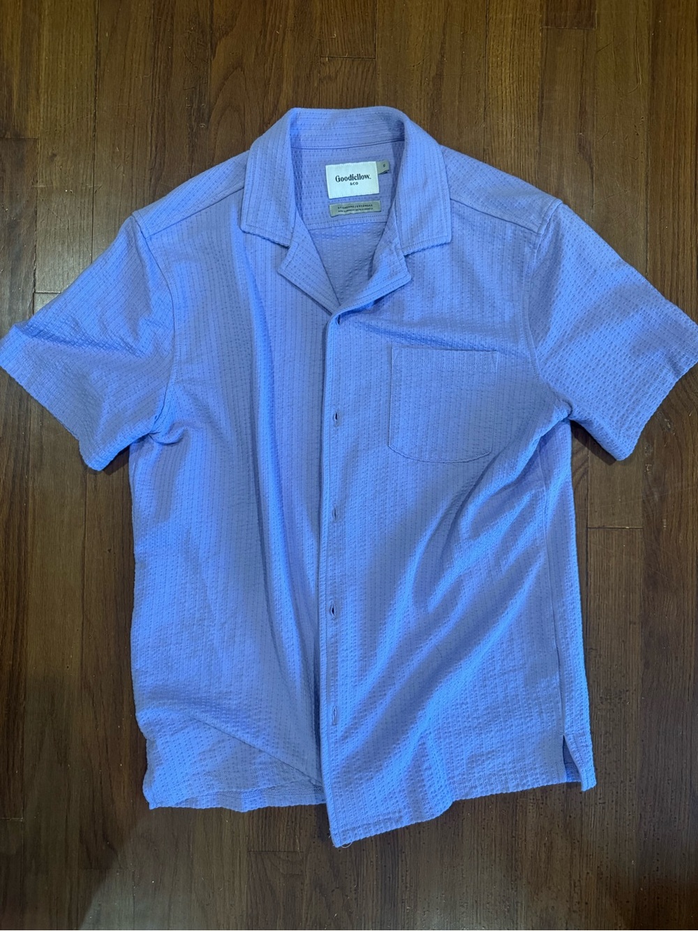 Goodfellow & Co Men’s Short Sleeve Button-Down Shirt - purple